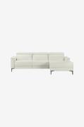 Loft24 - Hjørnesofa 3 sæder 1 liggestol højre elektrisk Lund - Hvid - ...