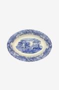 Spode - Oval skål med kant 28 cm Blue Italian - Blå - Serveringsfade -...