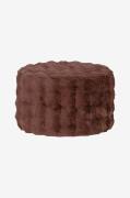 WOOOD - Oven Pouf Lav - Brun - Fodskamler & puffer - - Homeroom
