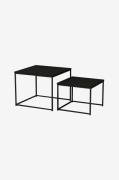 Nordic Furniture Group - Sidebordssæt Duett, firkantet ask - Sort - Sm...
