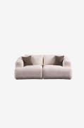 Hanah Home - Sofa med 2 sæder Afelio - Hvid - 2-pers. sofaer - - Homer...