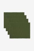 Linum - Dækkeserviet Uni 4-pak - Grøn - Løbere & dækkeservietter - - H...