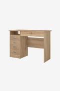 Tvilum - Function Plus Desk 4 skuffer afrundet håndtag - Brun - Skrive...