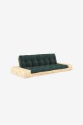 Karup - Base Sovesofa m. 2 sidebokse Tre-personers - Grøn - Sovesofaer...
