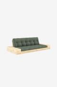Karup - Base Sovesofa m. 2 sidebokse Tre-personers - Grøn - Sovesofaer...
