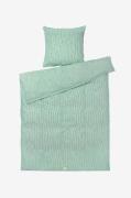 Juna - Sengesæt Monochrome Lines 140x220 cm NO - Grøn - Sengesæt - - H...