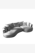Hanah Home - Hjørnesofa Venedik Right - Grå - Sofaer med chaiselong - ...