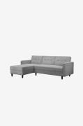 Dorel Home - Hjørnesofa med opbevaring Hartford Ii - Grå - 3-pers. sof...