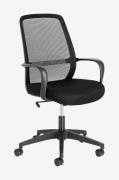 Kave Home - Kontorstol - melva - Sort - Skrivebordsstole - - Homeroom