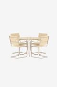 Venture Home - Holmsund spisebordssæt - Beige - Spisegrupper - - Homer...