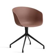 HAY About A Chair - AAC 20 - Sort Drejestel - Soft Brick