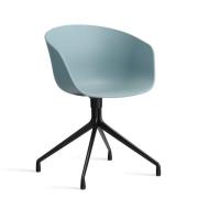 HAY About A Chair - AAC 20 - Sort Drejestel - Dusty Blue