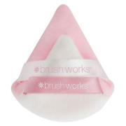Brushworks Triangular Powder Puff Duo 2pcs