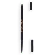 Makeup Revolution Felt & Kohl Eyeliner Green 1 pcs