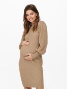 Only Maternity Strikkjole 'Katia'  lysebrun