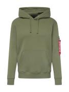 ALPHA INDUSTRIES Sweatshirt  oliven / rød