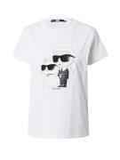 Karl Lagerfeld Shirts 'Ikonik 2.0'  creme / sort / offwhite / naturhvi...