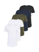 JACK & JONES Bluser & t-shirts 'Noa'  navy / mørkegrøn / sort / hvid