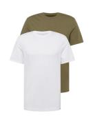 WRANGLER Bluser & t-shirts  oliven / hvid