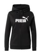 PUMA Sportssweatjakke 'Ess'  sort / hvid