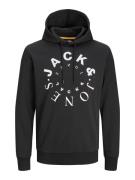 JACK & JONES Sweatshirt 'WARRIOR'  sort / hvid