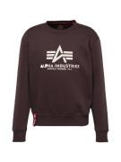 ALPHA INDUSTRIES Sweatshirt  brun / hvid