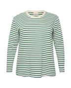KAFFE CURVE Shirts 'winni'  grøn / hvid