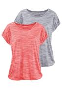BEACH TIME Shirts  grå-meleret / pink-meleret