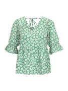 Dorothy Perkins Bluse  grøn / hvid