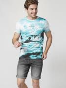 KOROSHI Bluser & t-shirts  turkis / sort / hvid
