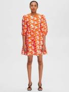 SELECTED FEMME Kjole  orange / hvid