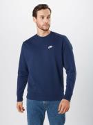Nike Sportswear Sweatshirt 'Club Fleece'  marin / hvid