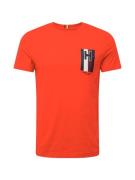 TOMMY HILFIGER Bluser & t-shirts  bordeaux / orangerød / sort / hvid