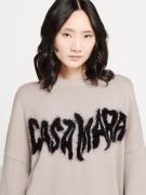 Casa Mara Pullover 'Fluffy Sleeve'  taupe