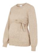 MAMALICIOUS Pullover 'New Anne'  beige