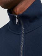 JACK & JONES Sweatshirt 'Bradley Cedric'  natblå / aqua / hvid