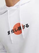 JACK & JONES Sweatshirt 'BRADLEY'  navy / lyseblå / orange / offwhite