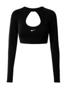 NIKE Funktionsbluse  sort / hvid