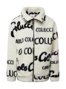 Carlo Colucci Fleecejakke  sort / offwhite