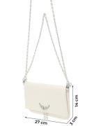 Zadig & Voltaire Clutch 'ROCK SWING YOUR WINGS'  creme / sølv