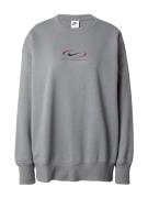 Nike Sportswear Sweatshirt 'Swoosh'  grå-meleret / burgunder / sort