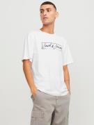 JACK & JONES Bluser & t-shirts 'Zuri'  navy / rød / hvid