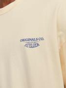 JACK & JONES Bluser & t-shirts 'Santorini'  creme / blå / hvid