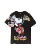Desigual Shirts 'Arty Mickey Mouse'  blandingsfarvet / sort