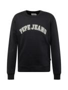 Pepe Jeans Sweatshirt 'Raven'  pastelgrøn / sort / hvid