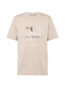 Abercrombie & Fitch Bluser & t-shirts  nude / hvid