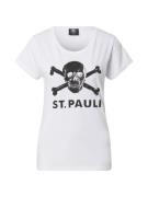 FC St. Pauli Shirts 'Totenkopf'  sort / hvid