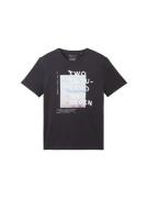 TOM TAILOR DENIM Bluser & t-shirts  lyseblå / grafit / lysegrå / hvid