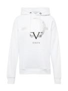 19V69 ITALIA Sweatshirt 'CLINT'  sort / sølv / hvid