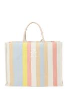 TOMMY HILFIGER Shopper 'Beach'  beige / lyseblå / lys pink / hvid